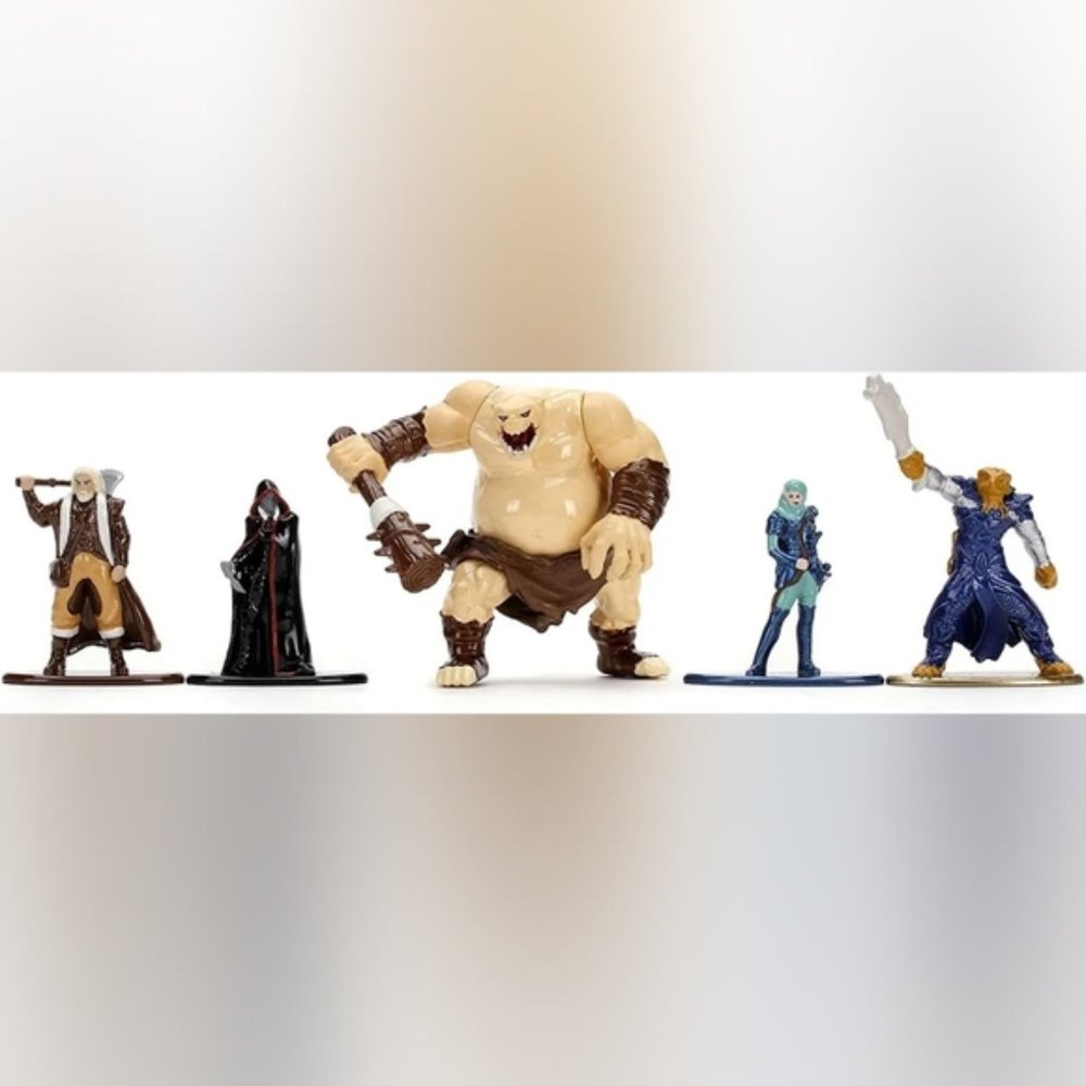 Jada Dungeons & Dragons Die Cast Metal Figures Set of 5 D&D NEW